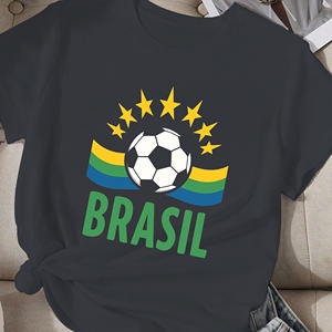 Brésil BRASIL avec t-shirt comfit femme thème football - Product Image 3