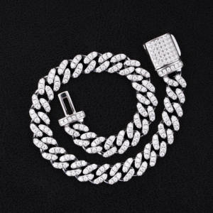 Pulsera de Eslabones Cubanos de Plata de Ley Premium con Moissanita, Cadena de Muñeca de Lujo Estilo Hip Hop, Joyería Fina y Atrevida, Regalo Unisex - Product Image 4