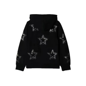 Sweat à capuche court pour homme, coupe classique, avec fermeture éclair ornée de strass, style streetwear décontracté, en polaire respirant, pour l'hiver, service OEM - Product Image 3
