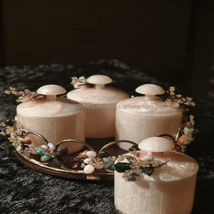 High Quality Unique Classic Design Handmade Resin Dry Fruit <b>Jar</b> Set Eco-Friendly <b>Large</b> Capacity Kitchen Food Storage - Product Image 4