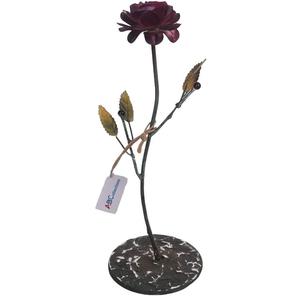 Decoración de Arte Metálico Moderno Hecho a Mano White Leafs, Adorno de Pared con Diseño de Agujero Gris, para Uso en Exteriores, Jardín y Hogar - Product Image 3