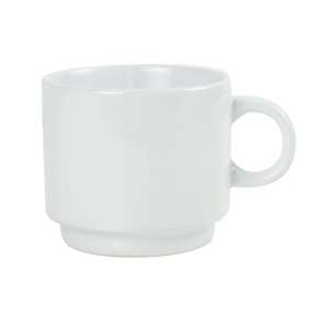 Tasses à café en céramique 10 oz Finition brillante Couleur blanche Design classique - Product Image 5