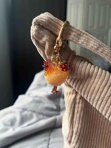 Chicken <b>Keychain</b>: Japanese Seed Beads Lobster Clasp - Product Image 5