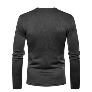 เสื้อยืดผู้ชายคุณภาพสูงสั่งทำพิเศษปี 2026 ผ้าฝ้าย 100% แฟชั่นทันสมัย แขนยาว ทอแบบถัก แห้งเร็ว เป็นมิตรกับสิ่งแวดล้อม - Product Image 3