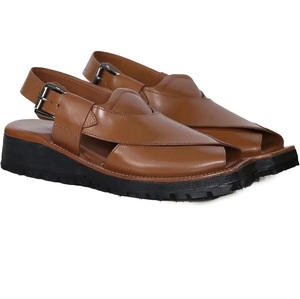 <b>Top</b> Quality Customized Brown Norozi Afghani Chappal Wedding Foot Wear For Groom Kheri Balochi Shoes Sandals Flat Peshawari Kheri - Product Image 1
