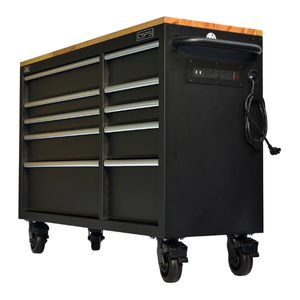 Gabinete de Herramientas de Acero con Recubrimiento de Polvo Negro Mate de 10 Cajones para Uso en Garaje o Taller - Product Image 4