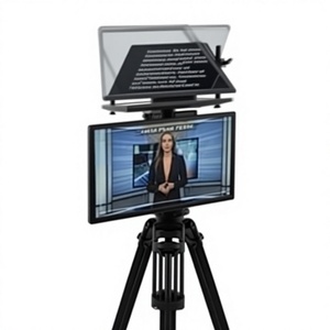 Teleprompter de 24 pulgadas con monitor dual, monitor Full HD de alto brillo de 24 pulgadas con salida de doble monitor para presentador y operador. - Product Image 1