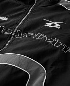 Chaqueta Deportiva 2 en 1 para Hombre, Impermeable, Transpirable, Casual, Cortavientos, de Poliéster/Nailon Estampado, para Primavera - Product Image 3