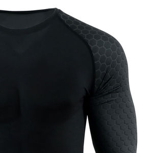 Black Long Sleeve <b>Rash</b> <b>Guard</b> MMA Compression Shirt Quick Dry Sublimation Print Fight Gear for <b>BJJ</b> Fitness - Product Image 6