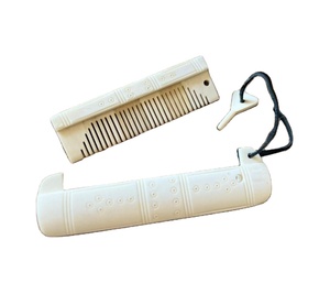 TAQI CRAFT Peigne à poux en os de boeuf fait à la main Peigne de repousse des cheveux de haute qualité pour hommes femmes enfants pour hôtel - Product Image 4