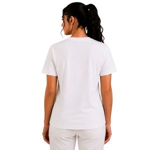 Camiseta Blanca Personalizada para Mujer con Estampado Gráfico de Gato, Manga Corta, Cuello Redondo, Top Informal de Tela Suave, Ropa de Moda de Verano - Product Image 2
