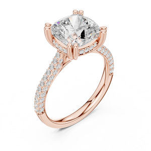 Componente de Anillo Halo Redondo Personalizado con Gema Redonda de Múltiples Tamaños, Diseño de Anillo en Fase Pre-Producción - Product Image 6