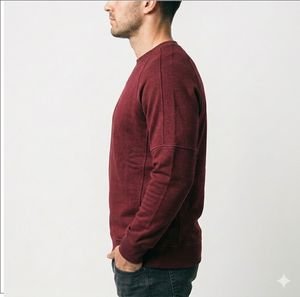 เสื้อสเวตเชิ้ตระบายอากาศได้ดี พิมพ์ลายสีขาวล้วน คอกลม ไหล่ตก สำหรับผู้ชาย แบบเรียบๆ สีตามสั่ง เสื้อฮู้ดดี้ขายส่ง รับผลิตแบบ OEM - Product Image 3