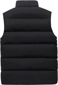 2026 Men's Most Demanded Solid Navy Blue Puffer Vests Zipper Closure 100% Polyester Men's <b>Warm</b> Puffer <b>Jackets</b> - Product Image 5