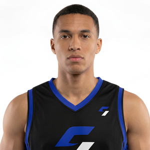 Maillot de basketball personnalisé noir pour homme, col en V, sans manches, sublimé, 23, respirant, anti-humidité, 100 % polyester, athlétique - Product Image 5