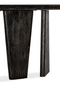 Mesa de consola de madera de mango macizo de decoración moderna de primera calidad, acabado desgastado fino negro oscuro, hoteles estrechos plegables para sala de estar - Product Image 5