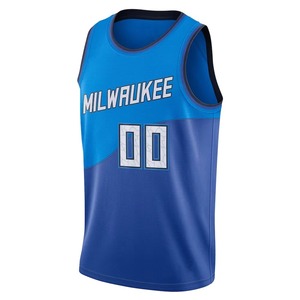 Maillot de basket-ball Milwaukee pour hommes, sans manches, col en V, maille verte respirante, impression sublimée, nom de l'équipe, numéro 00, logo avant - Product Image 5