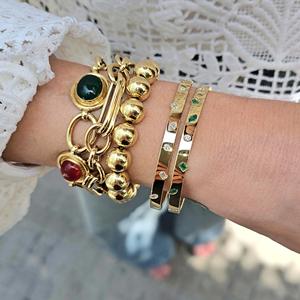 Diamond <b>Bangle</b> Bracelet 14K Solid Gold Multi Cut Sparkling Lab Grown Flush <b>Set</b> Certified Bridal Wedding Elegant Luxury Hinged - Product Image 5