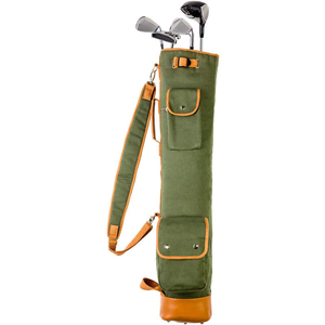 Sac de golf en toile vert uni multifonctionnel pour adultes avec fermeture à boucle - Product Image 1