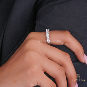 Lab Grown Round Brilliant Cut Sparkling Diamond Ring Solid Gold Plated Fine Jewelry For Anniversary Wedding Gift For Her - Product Image 3