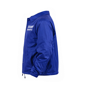 แจ็คเก็ตโค้ช OEM แบบ unisex สกรีนโลโก้ด้านหน้าได้ กันลม กันน้ำ ระบายอากาศได้ดี ผลิตจากไนลอน เหมาะสำหรับใส่ลำลองในฤดูหนาว ขายส่ง - Product Image 4