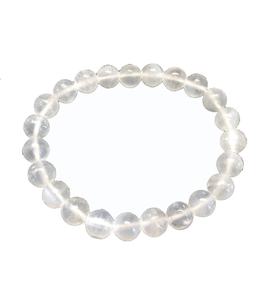 Hot Sale Premium Grade Feng Shui Selenite Crystal Beaded <b>Bracelet</b> Handmade Women's Men's Natural Healing Stone <b>Elastic</b> - Product Image 1