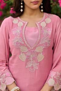 Ropa Étnica para Mujer, Kurta/Kurti de Satén Natural Pesado, Reversible, de Secado Rápido, Sin Arrugas, Largo hasta el Tobillo, para Fiestas y Ocasiones Especiales - Product Image 3