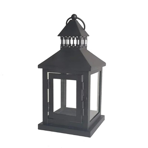 White and Gold Metal <b>Lanterns</b> with Cutout Patterns Glass for Home Decoration Handmade Candle <b>Lanterns</b> On Sale - Product Image 2
