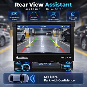 HANTUE 7" 1Din CarPlay Layar Elektrik Otomatis Retractable Pemutar Multimedia Mobil BT RDS AM FM MirrorLink MP5 Radio Kamera Belakang - Product Image 4