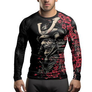 Camiseta de compresión personalizada para hombre, ropa de combate, camiseta de compresión de manga larga para MMA con estampado personalizado por sublimación - Product Image 2