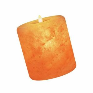 Natural Himalayan <b>Pink</b> Salt Round <b>Candle</b> Holder Handmade Craft for Home Decoration - Product Image 2