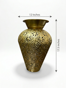 Vase à fleurs en métal poli brillant fait main, pots à fleurs décoratifs en métal artisanaux pour la décoration de fêtes, mariages et événements, vase de table - Product Image 5