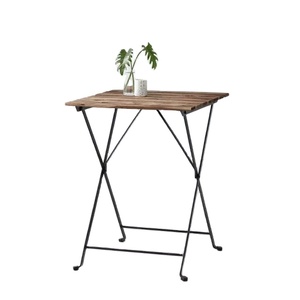 Ensemble de Bistro en bois d'acacia 3 pièces fabriqué à la main, meubles de patio de jardin avec cadre en aluminium, ensemble de chat en bois de bambou du Vietnam - Product Image 4