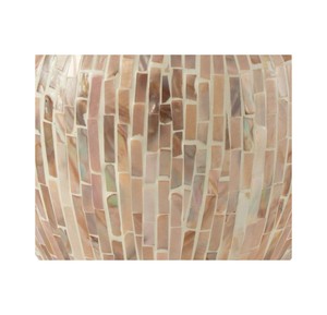 Handmade Tabletop <b>Vase</b> with Mother of Pearl Mosaic Design Coastal Style for Floral Display - Product Image 3