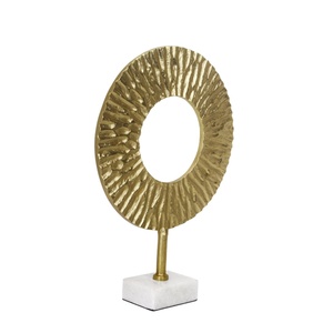 Trendy Gold Aluminum Sculpture Modern Figure Abstract Geometric Artistic Eco-Friendly Handmade Durable Tabletop <b>Decor</b> for Living - Product Image 2