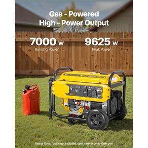 Generatore Portatile 9625W di Potenza di Picco, Generatore di Backup Domestico con Avviamento Elettrico, Alimentato a Gas, Uscita 240V DC - Product Image 2