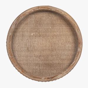 Solid Acacia Wood Round Serving <b>Tray</b> Decorative Wooden Ottoman <b>Tray</b> Rustic Coffee Table Display <b>Tray</b> Premium Home <b>Storage</b> <b>Tray</b> - Product Image 6