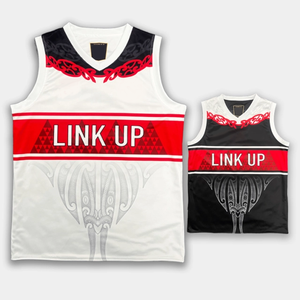 Maillot de basketball réversible personnalisé, uniforme double face par sublimation, noir et blanc, tenue d'équipe, vente en gros OEM - Product Image 1