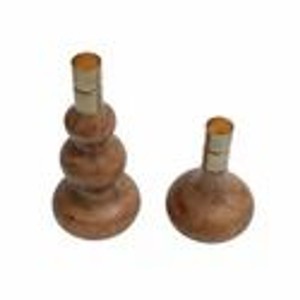 Portavelas Cuadrados de Madera Natural al por Mayor |   Decoración del Hogar Hecha a Mano en India - Product Image 3