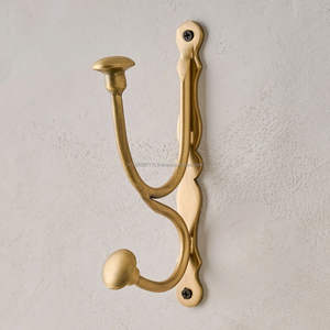 Minimalist brass wall hooks blending seamlessly with contemporary interior design themes for functional <b>storage</b> organization - Product Image 5