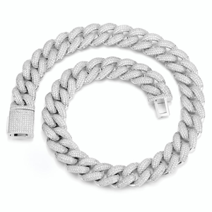 Iced Out <b>Cuban</b> <b>Link</b> Bracelet Moissanite Diamond 925 <b>Silver</b> Hip Hop <b>Chain</b> Bracelet Gold <b>Silver</b> Finish - Product Image 2
