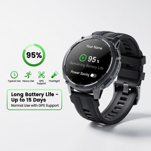 Wholesale T4C Tank Rugged Smart <b>Watch</b> <b>with</b> 50-Day Battery 1.5\" AMOLED 5ATM Waterproof OEM Fitness Tracker <b>with</b> for Bluetooth - Product Image 2