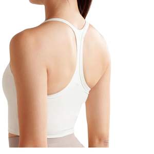 Débardeur de sport personnalisé OEM pour femme, sans manches, dos nageur, court, extensible, respirant, pour yoga, gym, fitness et entraînement - Product Image 2
