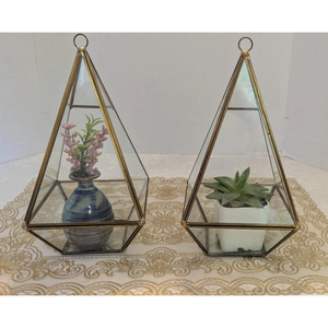 Modern Customizable Color Terrarium Geometric Glass Greenhouse Planter Decorative Tabletop <b>Vase</b> for Christmas Home Decoration - Product Image 4