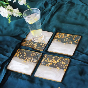 Designer Wood Resin <b>Coaster</b> Set by NEHA ENTERPRISES Handmade Epoxy Wooden <b>Drink</b> <b>Coasters</b> for Gift and Table Decor - Product Image 4