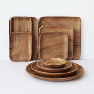 Platos Redondos Clásicos Hechos a Mano con Madera de Mango, Bandejas Resistentes y Ecológicas para Servir en Bodas, para Cena, Almuerzo y Desayuno - Product Image 5