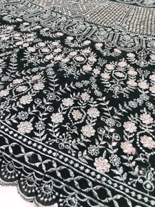 ผ้าปักโพลีเอสเตอร์คุณภาพสูงแบบหนา ออกแบบตามสั่งสำหรับเสื้อผ้าแฟชั่น ผู้ผลิตสิ่งทอแบบ OEM ODM - Product Image 3