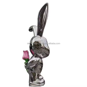 Sculptures de lapin en aluminium pour la décoration de la maison en gros Offre Spéciale par Decor impex - Product Image 2