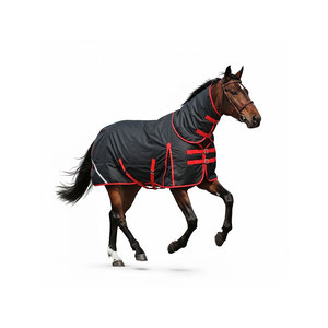 Horse Winter Rug With <b>Red</b> Trim Nylon Waterproof All Weather Protection - Product Image 1