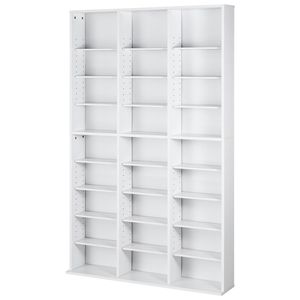 Mobile da Soggiorno # # # # Scaffale per DVD a 9 Ripiani # # # # Capacità 756 CD # # # # Mensole Regolabili # # # # 27 Scomparti # # # # Protegge e organizza i CD - Product Image 1